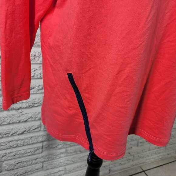 Quacker Factory QVC Womens Top Extra Large XL Zip Up Pink Casual PIN12E - Picture 4 of 10